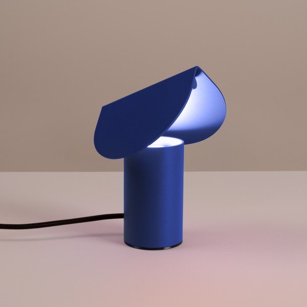 Tumesinine alumiiniumist LED-laualamp (kõrgus 15 cm) BISCUIT - Thoro-image-1