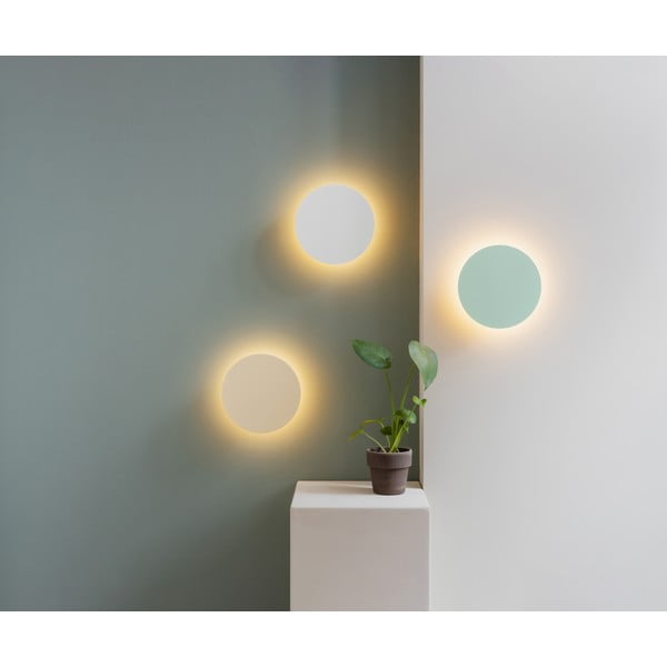 Helekollane LED seinavalgusti USB-taimeriga/kaugjuhtimispuldiga ø 19 cm Dot - Remember-image-1