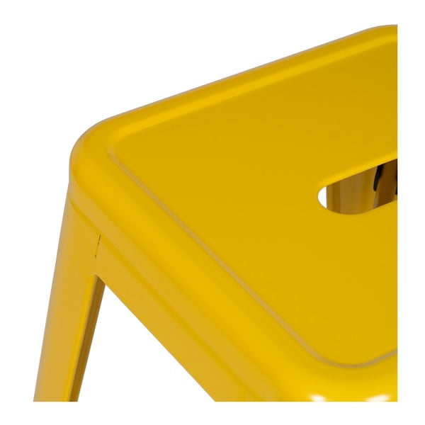 Kollased metallist baaritoolid 2 tk komplektis (istme kõrgus 76,5 cm) - Ixia-image-2