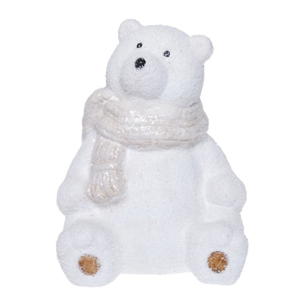 Bílá keramická dekorativní soška Ewax Polar Bear, výška 22 cm