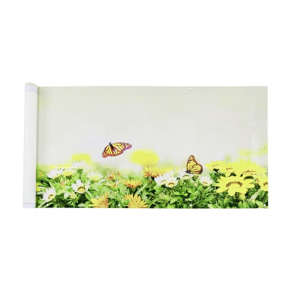 Kollakas-roheline plastist rõdupiirdevariant 500x85 cm Butterfly - Maximex-image-2