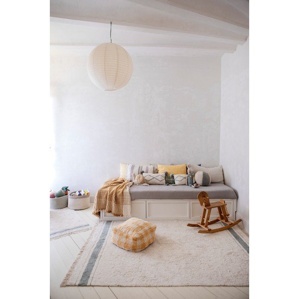 Sinine-kreem pestav käsitsi kootud puuvillane vaip 140x200 cm Gastro Vintage Blue - Lorena Canals-image-3