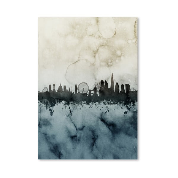 Plakát Americanflat London Town Skyline, 42 x 30 cm