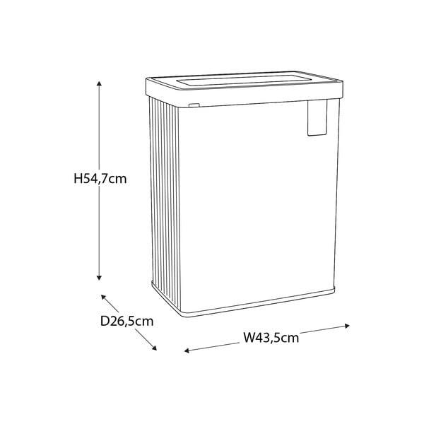Sinine taaskasutatud plastikust prügikast 54 l Verto Recycle - Curver-image-4