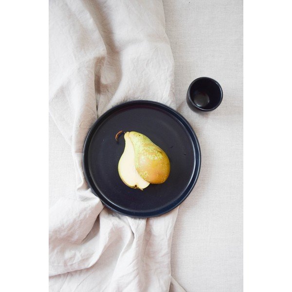 Mustast kiviplaadist suur taldrik, ø 27,5 cm Luna - ÅOOMI-image-3