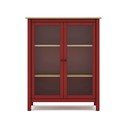 Punane/loomulik männi vitriinkapp 90x110 cm Misti - Marckeric