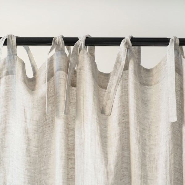 Beežist linasest kergest riidest kardin silmustega Päevane, 275 x 130 cm - Linen Tales-image-2