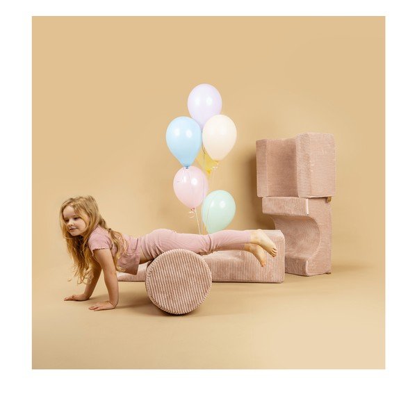 Türkiissinine velvetist-vahtplastist mänguväljak 250x45x30 cm Montessori - Meowbaby-image-3