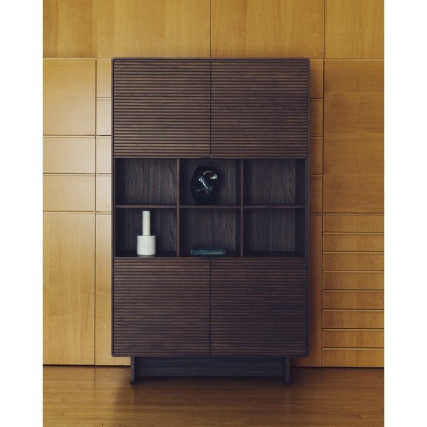 Tumepruun kapp 100x163x40 cm Norlen - Kave Home-image-3