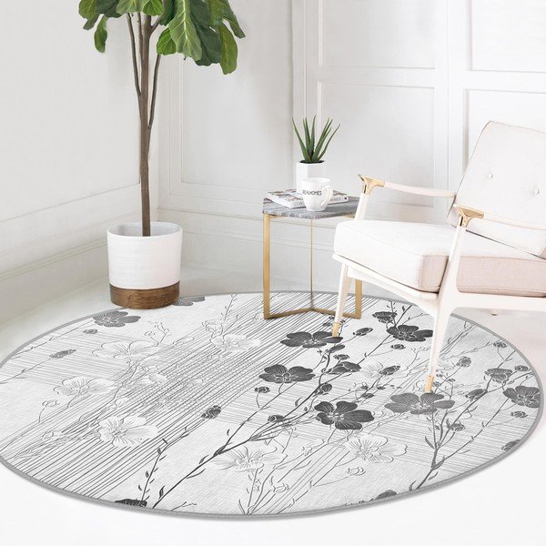 Hall pestav ümmargune vaip, sobitub robottolmuimejaga ø 80 cm Comfort - Mila Home-image-2