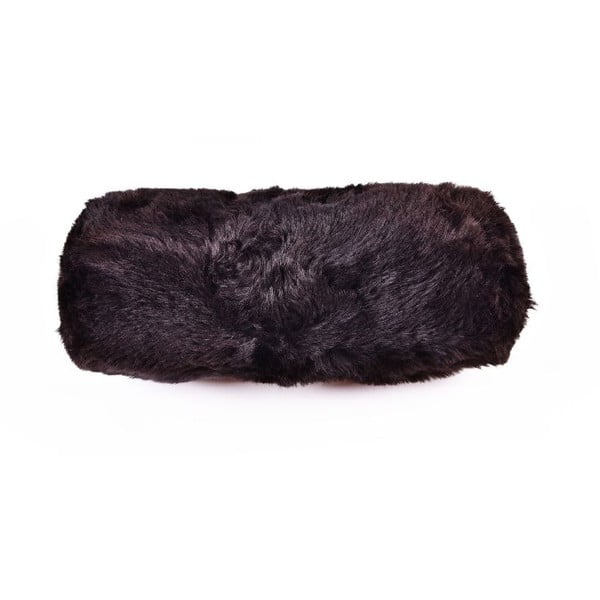 Kožešinový podhlavník Blacky, 15x50 cm
