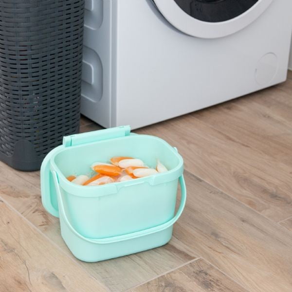 Roheline taaskasutatud plastikust kompostitavate jäätmete konteiner 24,5 x 18,5 x 19 cm - Addis-image-4