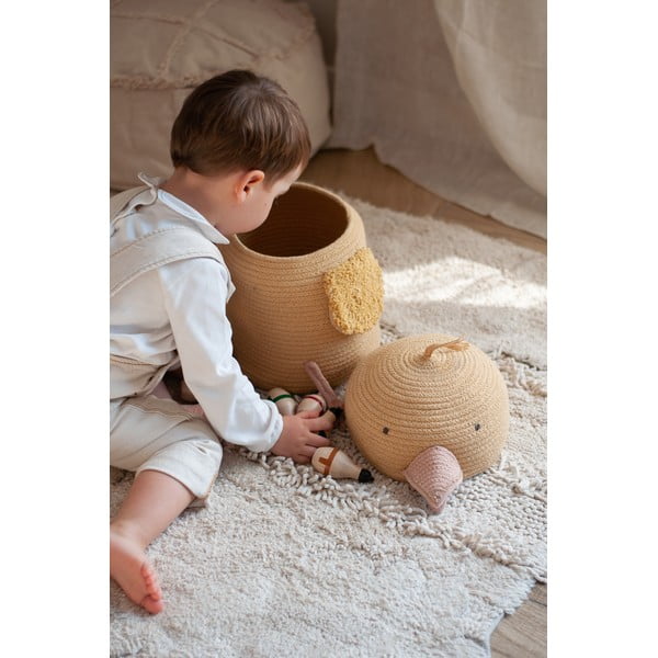 Kollane riidest laste mänguasjakorv ø 25x30 cm Charlie the Chicken - Lorena Canals-image-2