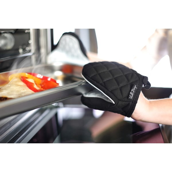 Must-valge puuvillane silikooniga pottoveri - Vialli Design-image-1