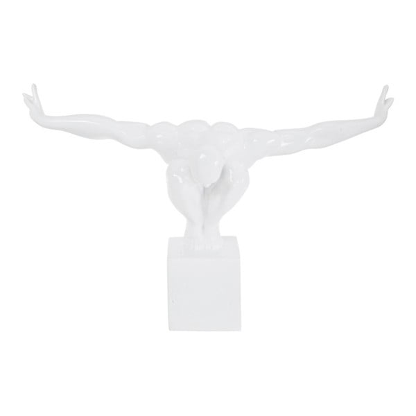 Bílá dekorativní socha Kare Design Atlet, 43 x 29