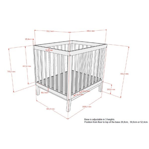 Pruun männipuidust mänguaedik 95x75 cm Sezane - Vipack-image-3