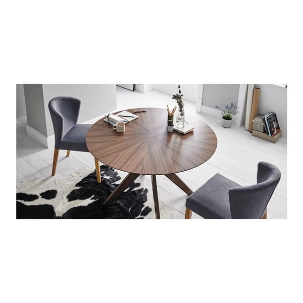 Pähklipuust söögilaud , ⌀ 120 cm Carmel - sømcasa-image-1