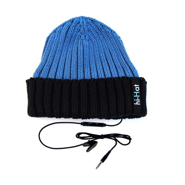 Hi-Hat Zimní čepice se sluchátky, modrá