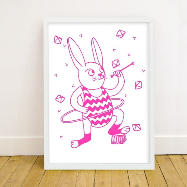 Plakát svítící ve tmě OMY Bunny, 30 x 40 cm