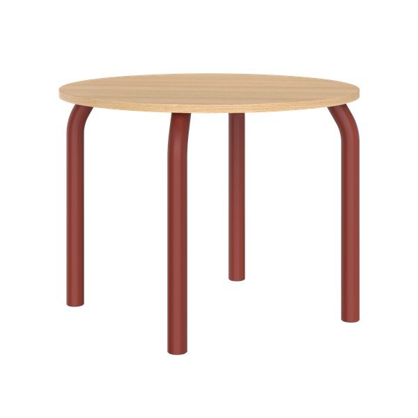 Ümmargune söögilaud tammepuust pealispinnaga, ø 100 cm Meko - noo.ma