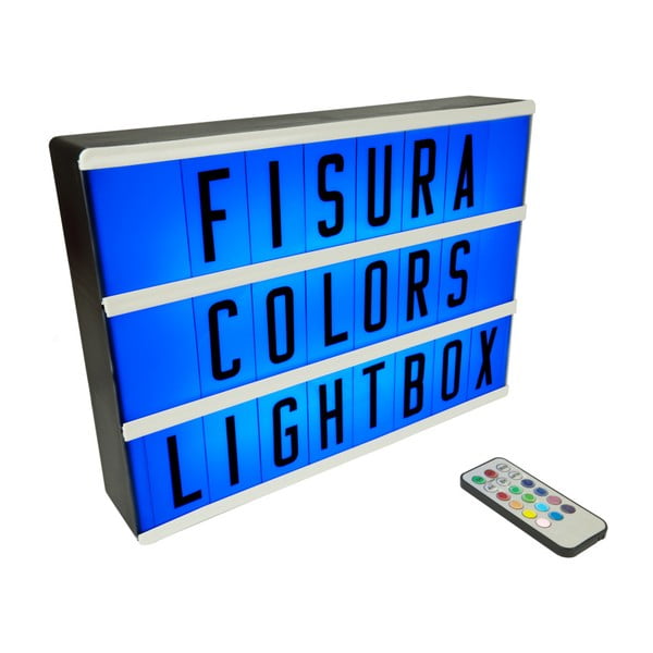 Světelný box se 100 znaky Fisura Letras Y Numerosos Azul A4