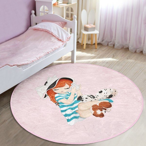 Roosa laste vaip ø 120 cm Comfort - Mila Home-image-2