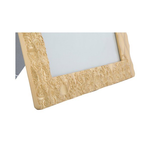 Žlutý fotorámeček v pryskyřicovém rámu Mauro Ferretti Glam Carving, 20 x 25 cm-image-1