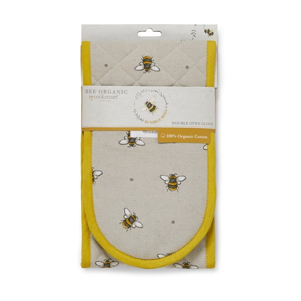 Beeži-kollane puuvillane topeltpottide potsakate Bumble Bees - Cooksmart ®-image-2