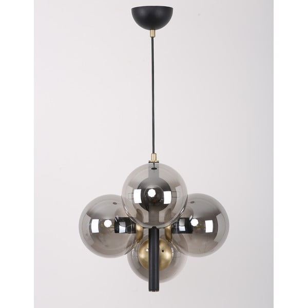 Must-hall klaasist varjuga rippvalgusti ø 15 cm Forte – Squid Lighting-image-3