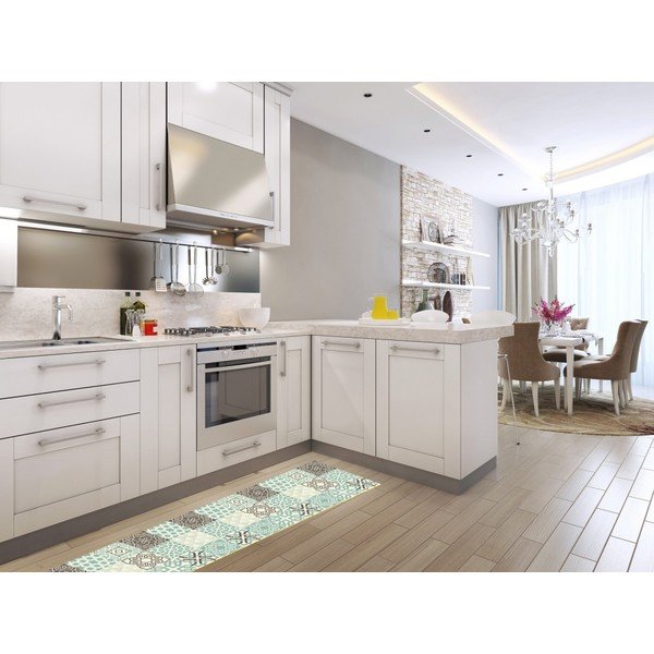 Vinylový běhoun Huella Déco Turquesa 180x50 cm-image-2