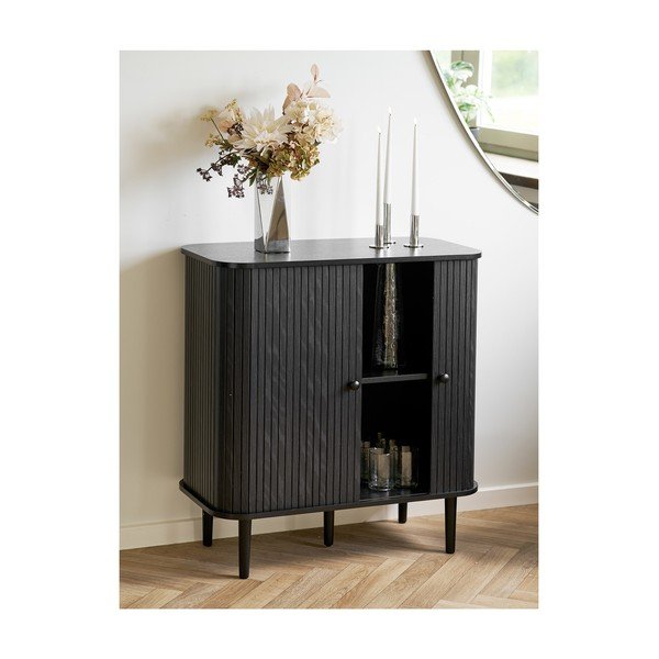 Mustast männist kummut 80x87x40 cm Nikko - House Nordic-image-1