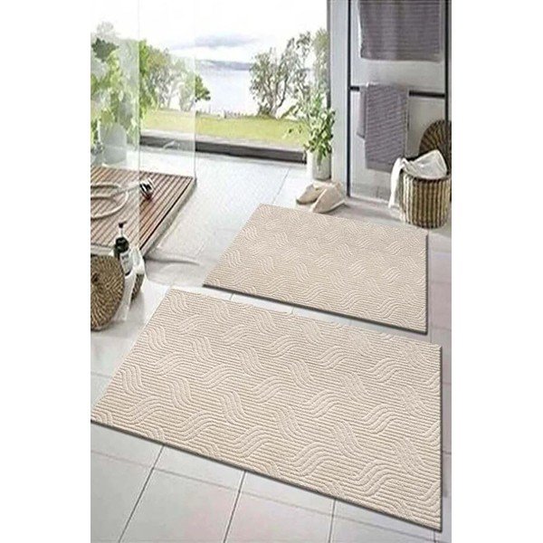 Beežid vannitoamatid komplektis 2 tükki 60x100 cm - Mila Home-image-1