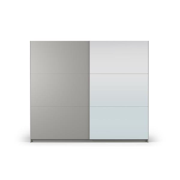 Hall peegli- ja lükandustega riidekapp 250x215 cm Lisburn - Cosmopolitan Design