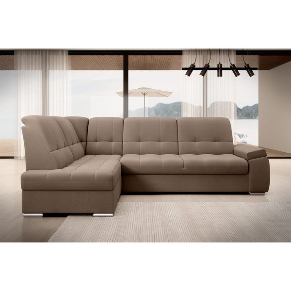 Pruun sametist lahtikäiv/sahtliga nurgadiivan (vasak nurk/L-kujuline) Sado – ELTAP-image-3