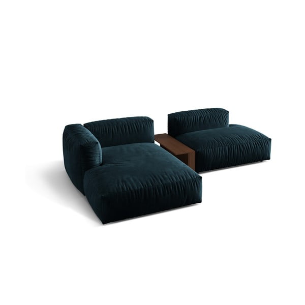 Tumesinine bukleekangast modulaarne nurgadiivan (vasak nurk) Martina - Micadoni Home-image-2