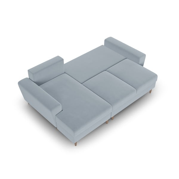 Helesinine sametist panipaigaga nurgadiivanvoodi (vasak nurk) Kyoto - Cosmopolitan Design-image-2