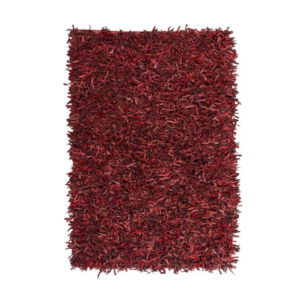 Kožený koberec Rodeo 120x170 cm, červený
