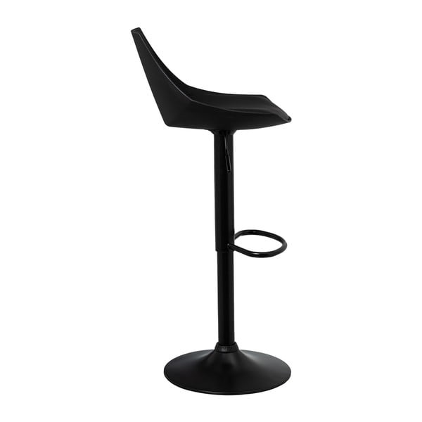 Mustad kunstnahast reguleeritava kõrgusega baaritoolid 2tk komplektis (istme kõrgus 56,5 cm) - Casa Selección-image-1