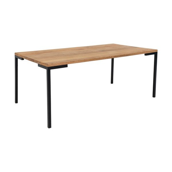 Must kohvilaud tammepuidust lauaplaadiga Lugano - House Nordic-image-1