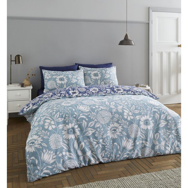 Roheline-sinine voodipesu 200x135 cm Tapestry Floral - Catherine Lansfield-image-1