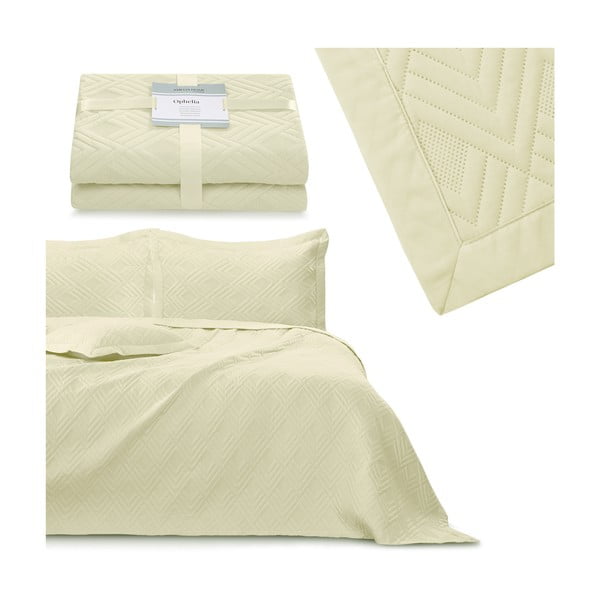 Beež tepitud mikrokiust voodikate 170x210 cm Ophelia - Restilo-image-4