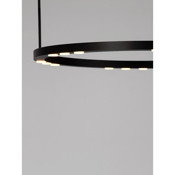 Matt must alumiiniumist LED-rippvalgusti, hämardatav, ø 60 cm Lunette - Nova Luce-image-2