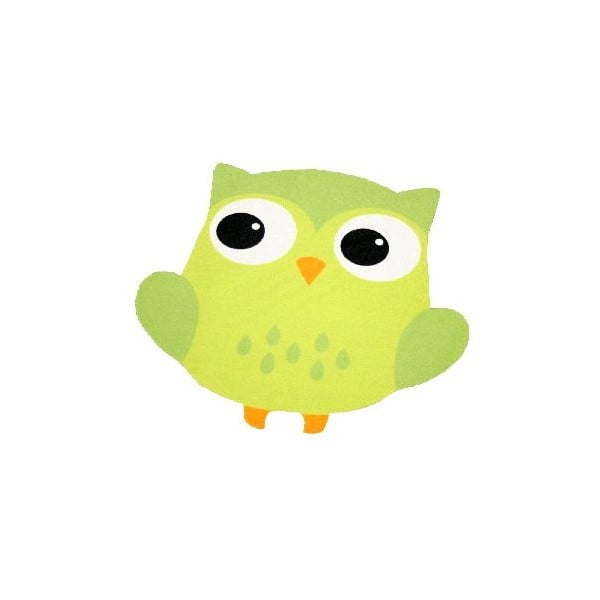 Dětský zelený koberec Zala Living Owl, 66 x 66 cm