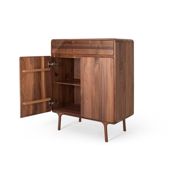 Pruun pähklipuidust kummut 90x110x45 cm Fawn - Gazzda-image-3