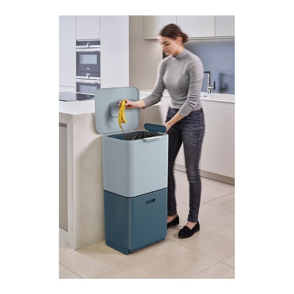 Prügikast sorteeritud jäätmete jaoks 30l + 30l Totem Max Sky - Joseph Joseph-image-2