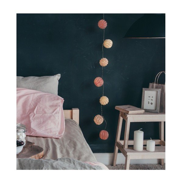 Läbipaistev LED valguskett roosa, 10 laternat, pikkus 1,65 m - DecoKing-image-2