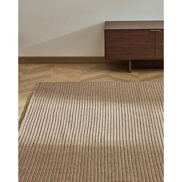 Beež käsitsi kootud vaip 200x300 cm Ardelia - Kave Home-image-1