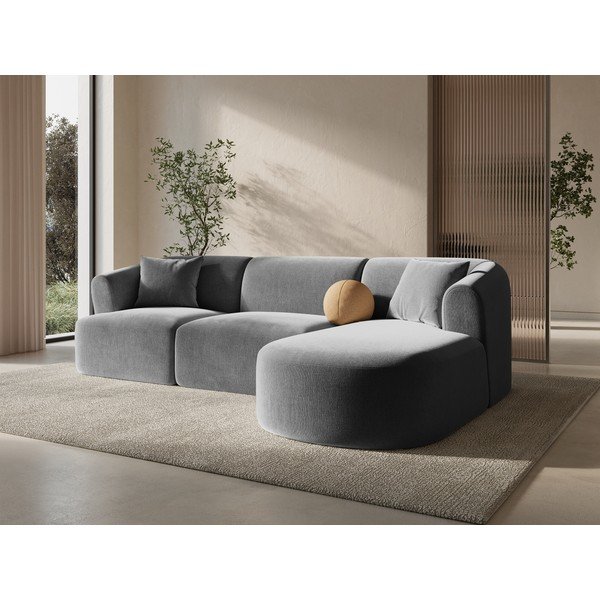 Helehall sametist nurgadiivan (parem nurk/diivanvoodiga) Campi - Cosmopolitan Design-image-1