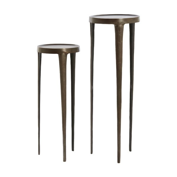 Metallist ümmargused lauad 2 tk komplektis 35x35 cm Tobias - Light & Living-image-2