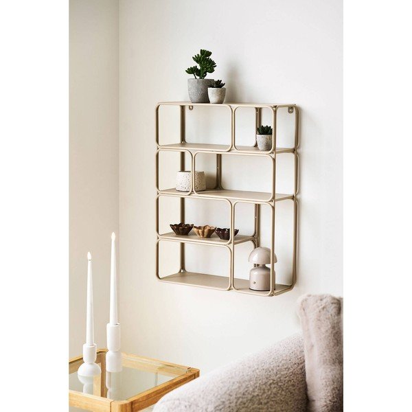 Beež astmeline metallist riiul 48 cm Lanciano - House Nordic-image-1